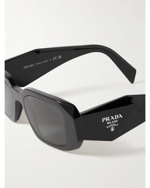 Prada Black Square-Frame Acetate Sunglasses