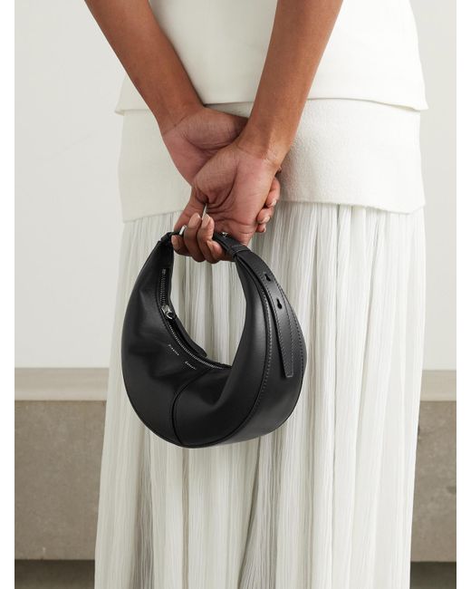 Proenza Schouler Black Slide Mini Paneled Leather Shoulder Bag