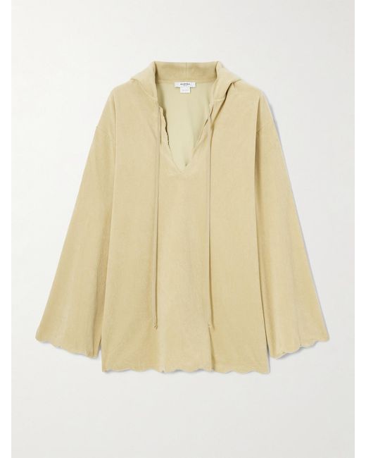 Marysia Swim Natural Baughman Hooded Cotton-Blend Terry Tunic