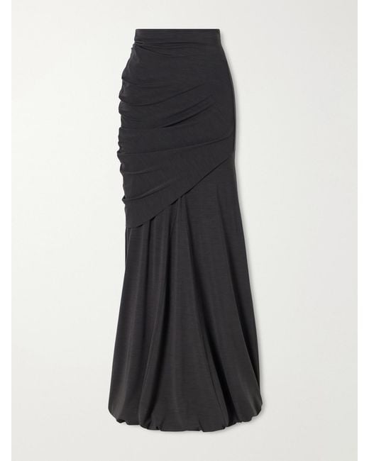 Cortana Black Myia Crepe Maxi Skirt