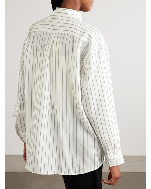 Totême Natural Striped Voile Shirt