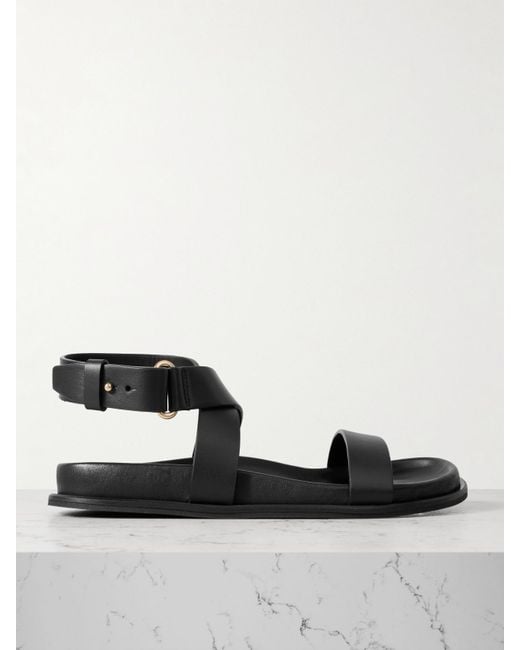 Totême  Black Leather Sandals
