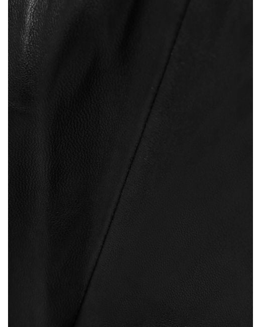 La Ligne Black Colby Hose Mit Weitem Bein Aus Leder