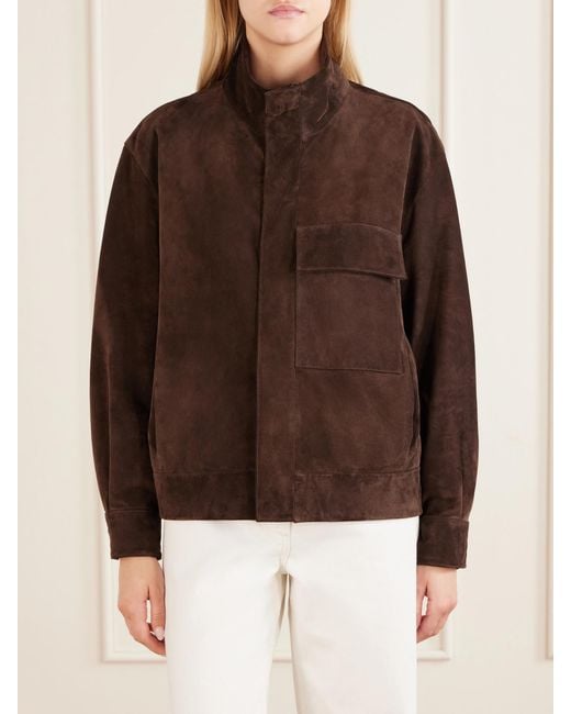 Nili Lotan Brown Cirque Suede Jacket