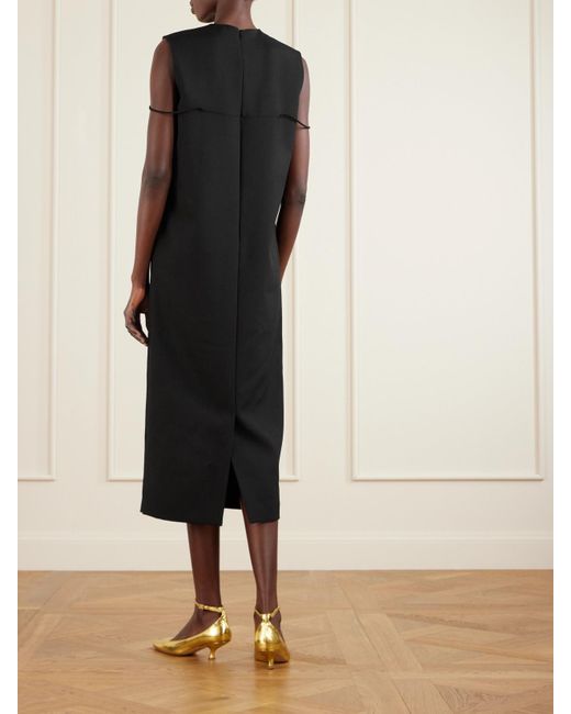 Calvin Klein Black Pina Midikleid Aus Wolle