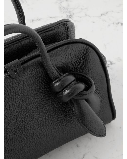 Jacquemus Black The Turismo Small Textured-Leather Tote