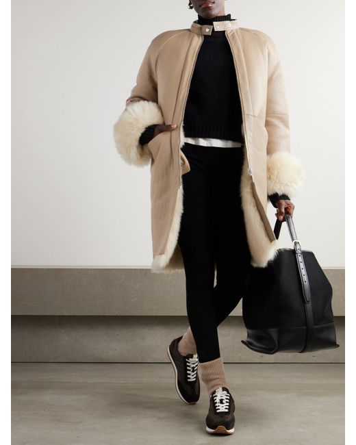 Totême  Natural Avalan Wendbarer Mantel Aus Shearling