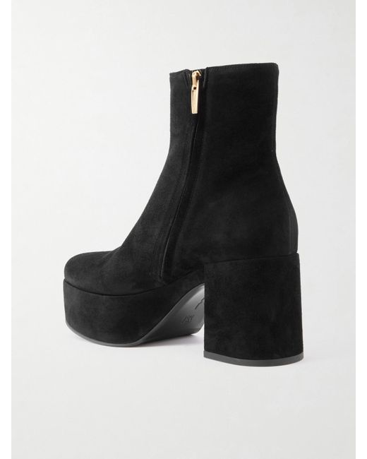Gianvito Rossi Black Sally 75 Suede Ankle Boots'