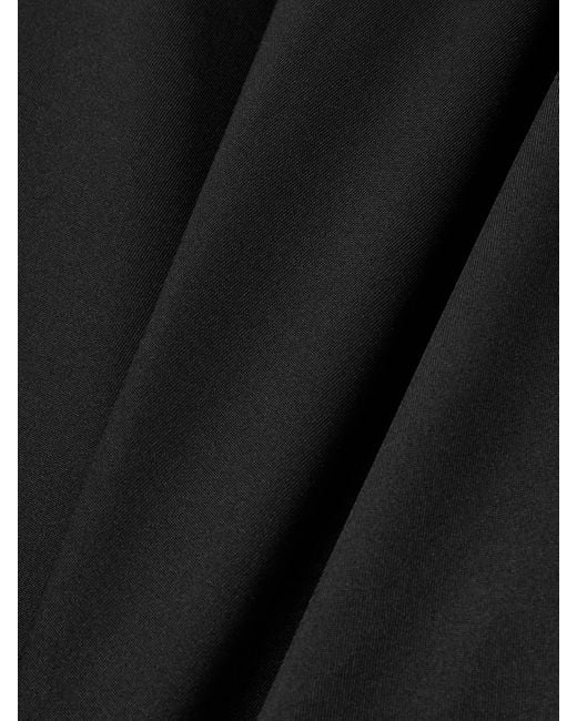 Victoria Beckham Black Asymmetric Draped Crepe Midi Dress