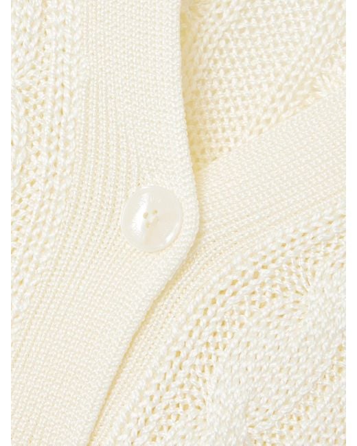 Ralph Lauren Natural Cardigan Aus Seide