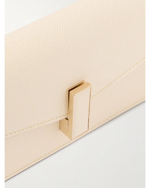 Valextra Natural Iside Clutch Aus Strukturiertem Leder
