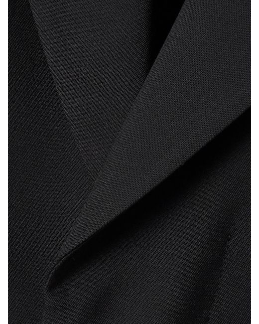 Sacai Black Canvas-Trimmed Grain De Poudre And Shell Vest