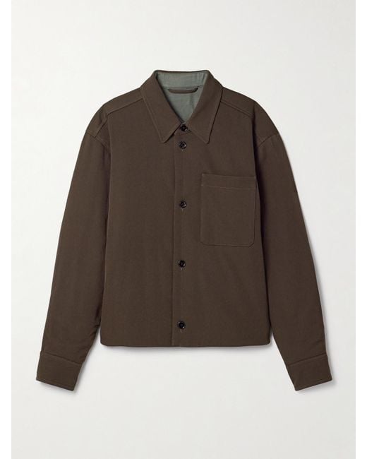 Lemaire Brown Oversized Padded Wool-Twill Jacket