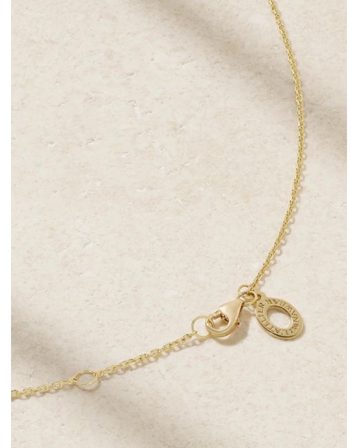 L'Atelier Nawbar Natural Hilal 18-Karat, Rock Crystal And Diamond Necklace