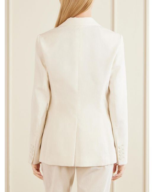 Gabriela Hearst Natural Louisa Cotton Ribbed Blazer