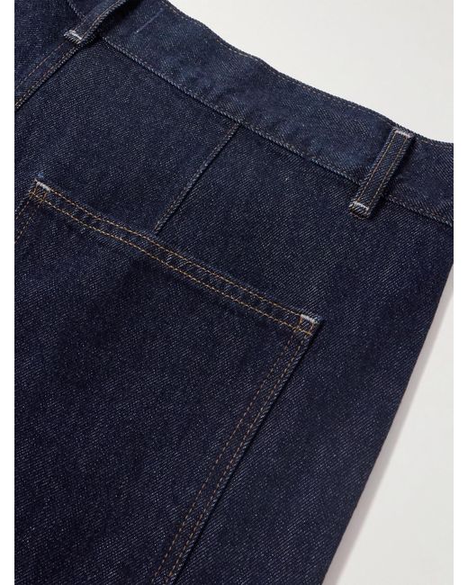 Citizens of Humanity Blue Ines Utility Crop Organic High-Rise Wide-Leg Jeans