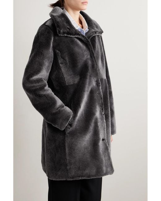 UTZON Black Joie Reversible Shearling Coat