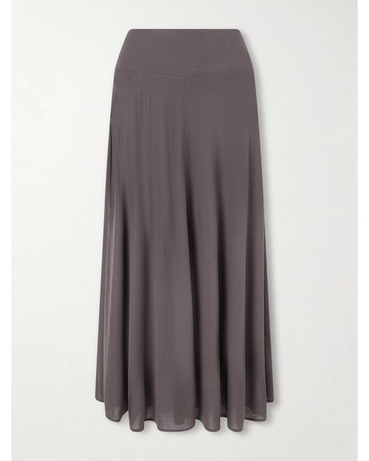 St. Agni Brown Tencel Lyocell Midi Skirt