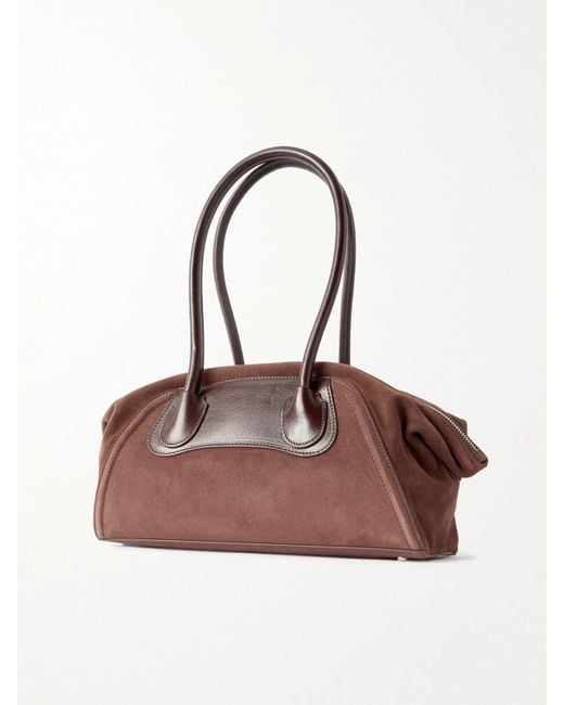 Vivienne Westwood Brown Shirley Kleine Schultertasche Aus Veloursleder Mit Lederbesätzen