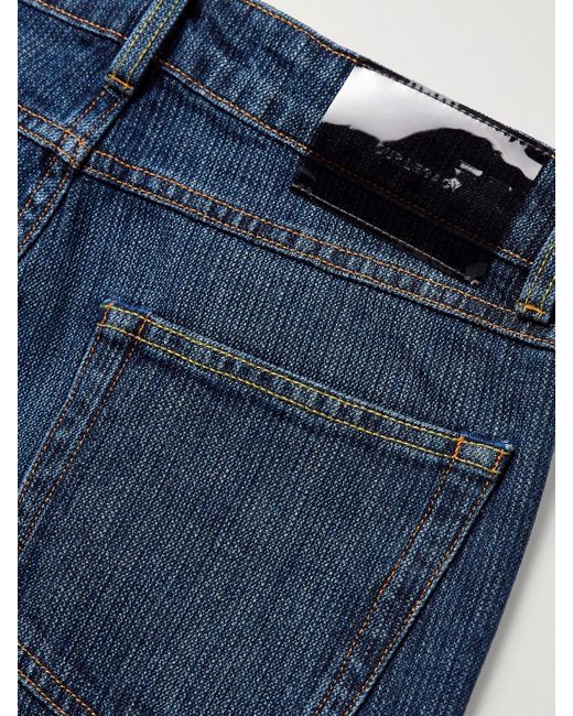 Our Legacy Blue Linear High-Rise Straight-Leg Jeans