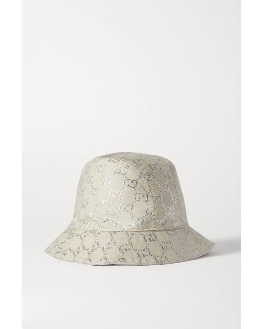 Shop Gucci GG Lamé Bucket Hat