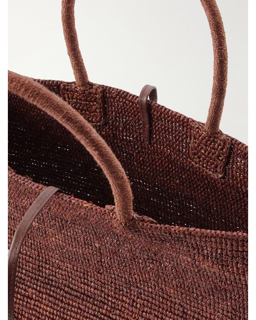 LIE STUDIO Red The Charlotte Raffia Tote Bag