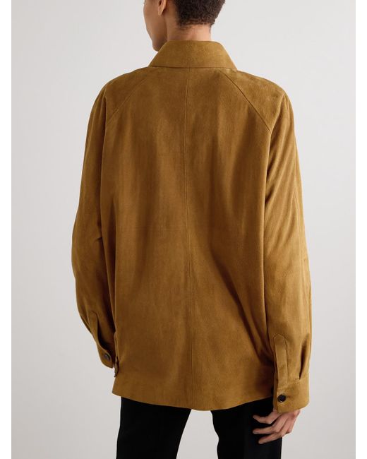 The Row Brown Sedor Suede Jacket