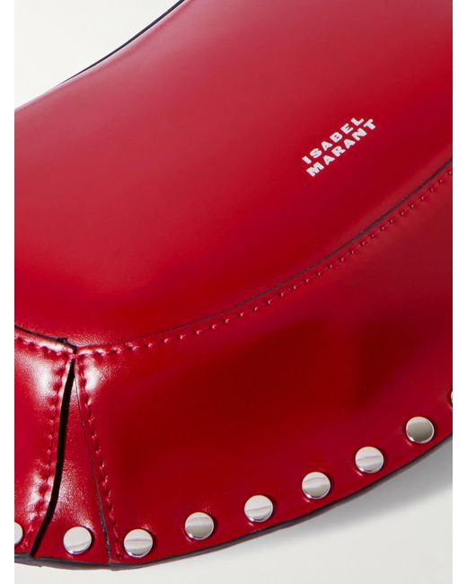 Sac Porté Épaule En Cuir À Clous Oskan Moon Isabel Marant en coloris Red