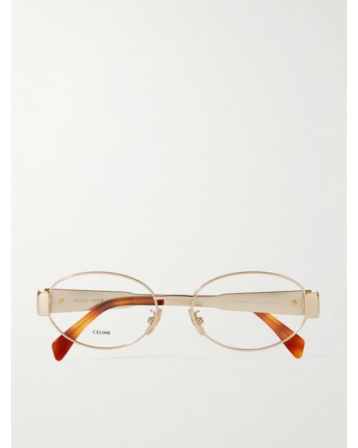 Céline Natural Triomphe Oval-Frame-Tone Optical Glasses
