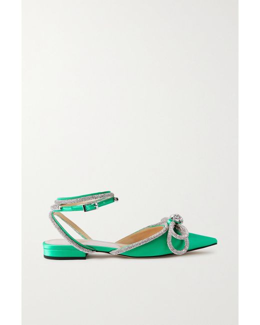 satin pointed toe flats
