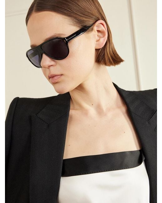 Tom Ford Blue Samuele Aviator-Style Acetate Sunglasses
