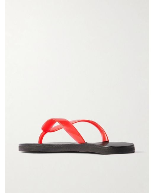 Ancient Greek Sandals Red Saionara Jelly Pvc Flip Flops
