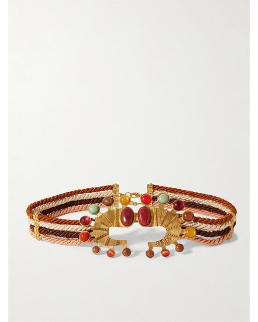 Sonia Petroff Multicolor Seahorse Gürtel Aus Kordel Mit Verzierungen