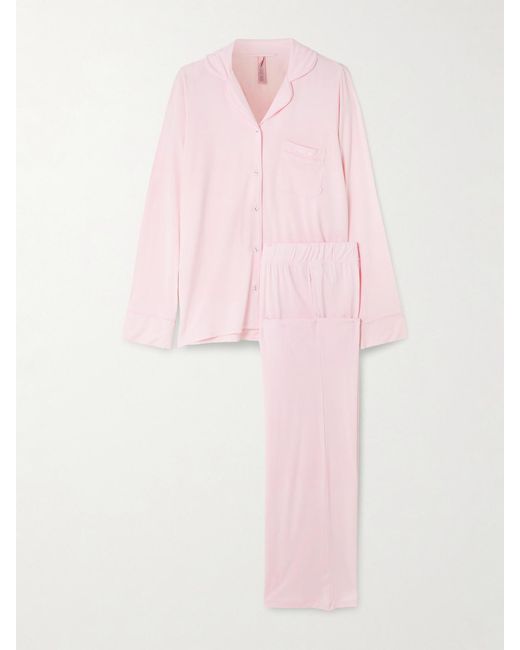 Skims Pink Valentine's Day Long Sleep Set