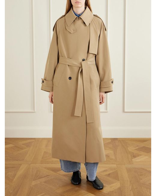 Rohe Natural Classic Double-Breasted Gabardine Trench Coat