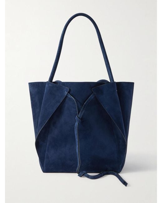 Gabriela Hearst Blue Marija Tasseled Suede Tote
