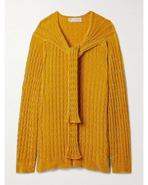 Marie Adam-Leenaerdt Yellow Oversized-Pullover Aus Chenille