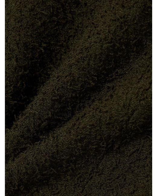 Totême  Green Wool-Blend Bouclé Top