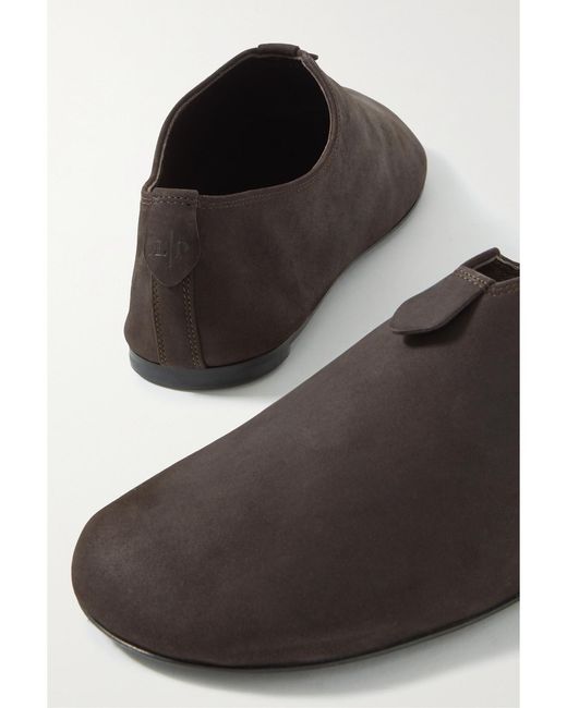 Loro Piana Brown Floaty Nubuck Loafers