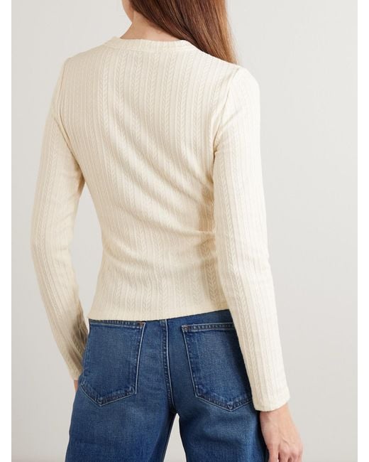 Cardigan En Mailles Pointelle Lira Veronica Beard en coloris Natural