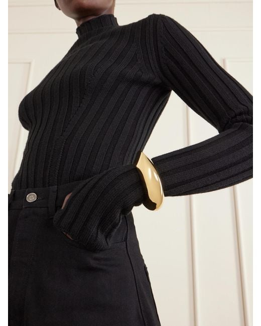 Alaïa Natural Edge-Plated Cuff