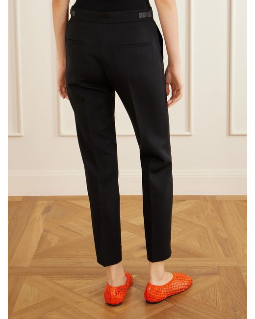 Max Mara Blue Mxmacino Wool-Blend Mid-Rise Slim-Leg Pants