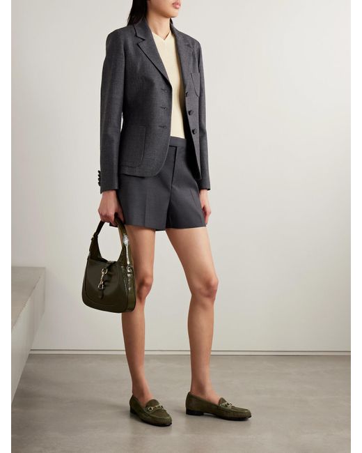 Gucci Black Blazer Aus Grain De Poudre Aus Wolle