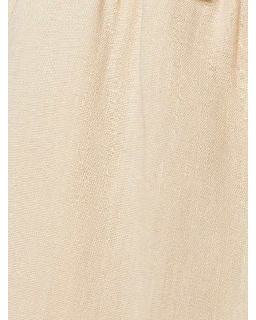 Proenza Schouler Natural Magnus Belted Linen-Blend Wide-Leg Pants