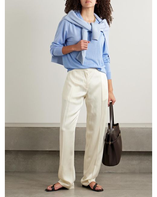 La Ligne Blue Ben Silk-Blend Sweater