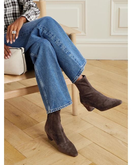 Loeffler Randall Brown Doria Suede Ankle Boots