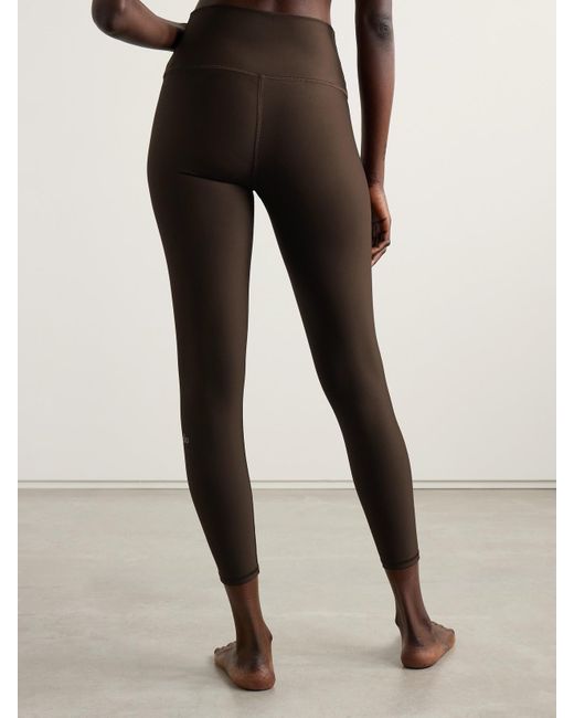 Alo Yoga Brown Verkürzte Leggings Aus „Airlift“-Material