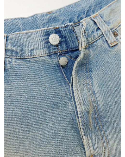 Acne Blue Halbhohe Jeans Mit Weitem Bein Aus Bio-Denim