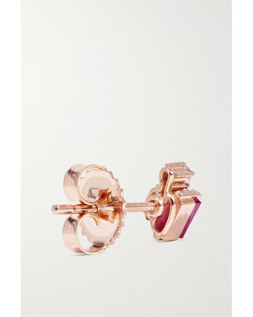 Suzanne Kalan Natural 18-Karat Rose, Diamond And Sapphire Earrings