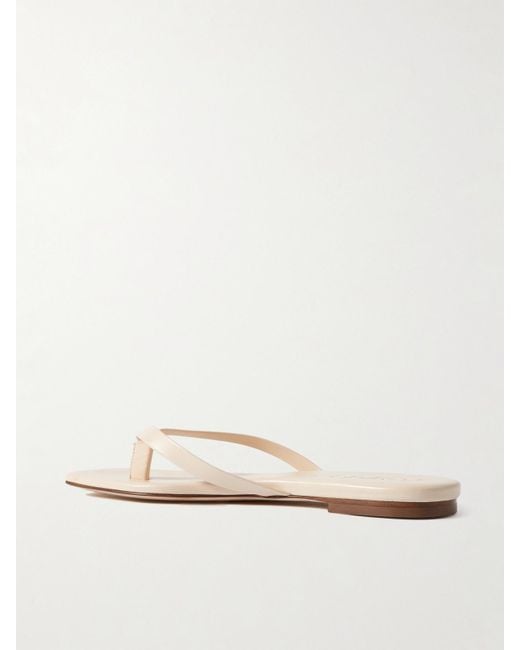 Aeyde Natural Renee Leather Flip Flops